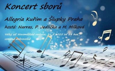 Koncert Narras a sborů Allegria a Šlupky v Novoměstské radnici